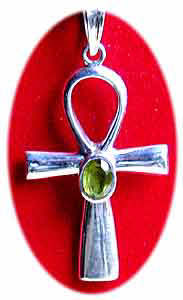 Ankh mit Peridot