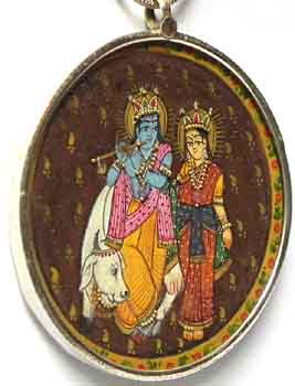 Liebesamulett Radha Krishna