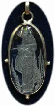 Krishna Amulett Bergkristall