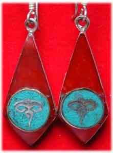 Inlay Ohrringe  Symbol des allessehenden Auges