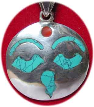 Inlay  Anh�nger mit Symnbol des allessehenden Auges